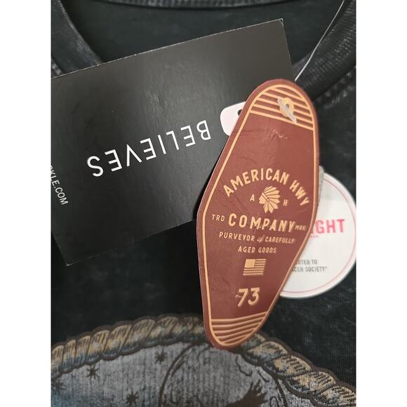 The Buckle Women’s American Highway Acid Wash Distressed Shirt-New! Sz Small - Picture 4 of 7